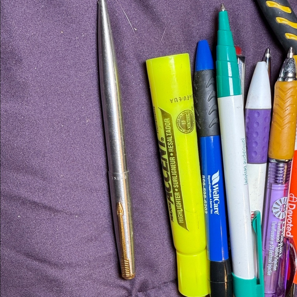 Assorted Writing Instruments and Office Supplies Set - some drug rep pens - Picture 7 of 7